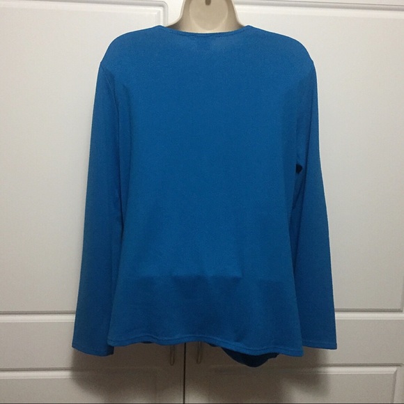 Sunny Leigh Blue Twist Bottom Sweater - Picture 2 of 6